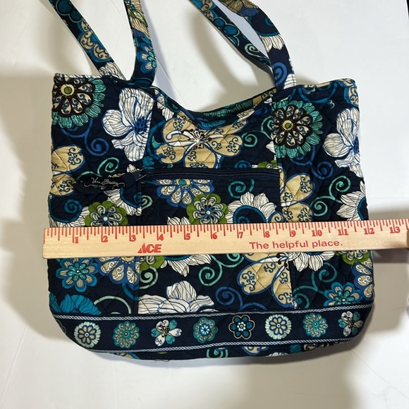 Vera Bradley Blue Green Floral Shoulder Bag Large Mod Floral Blue - Picture 7 of 7